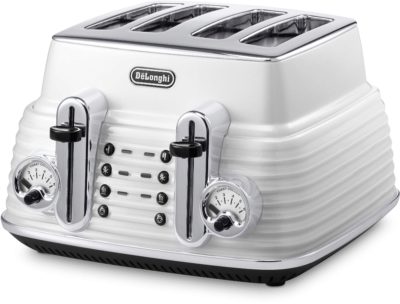 De'Longhi - Toaster - Scultura - 4 Slice - White.